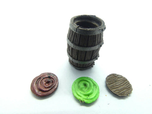 Wizkids 4D WarLock Tiles - Dungeon Dressings set - Barrel + Lids (Prepainted)