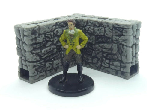 Wizkids 4D WarLock Tiles - Dungeon Tile set 1 - Corner Internal Wall