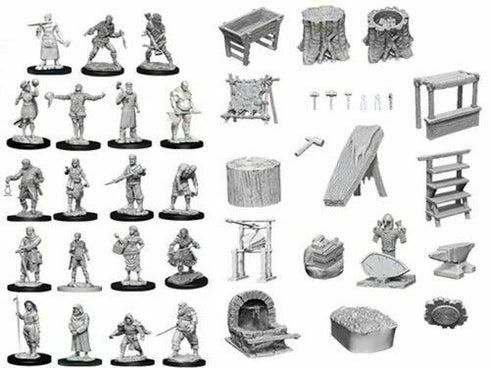 Wizkids Deep cuts - Townspeople & Accessories - Unpainted