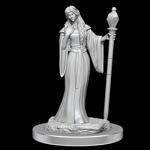 Critical Role Unpainted Miniatures Human Wizard Female & Halfling Holy Warrior Female
