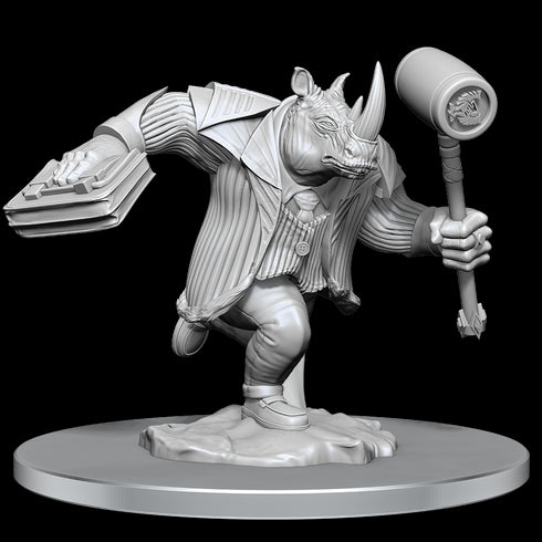 Magic The Gathering Unpainted Miniatures Freelance Muscle and Rhox Pummeler