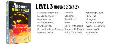 Deck of Many: Animated Spells: Level 3 M-Z