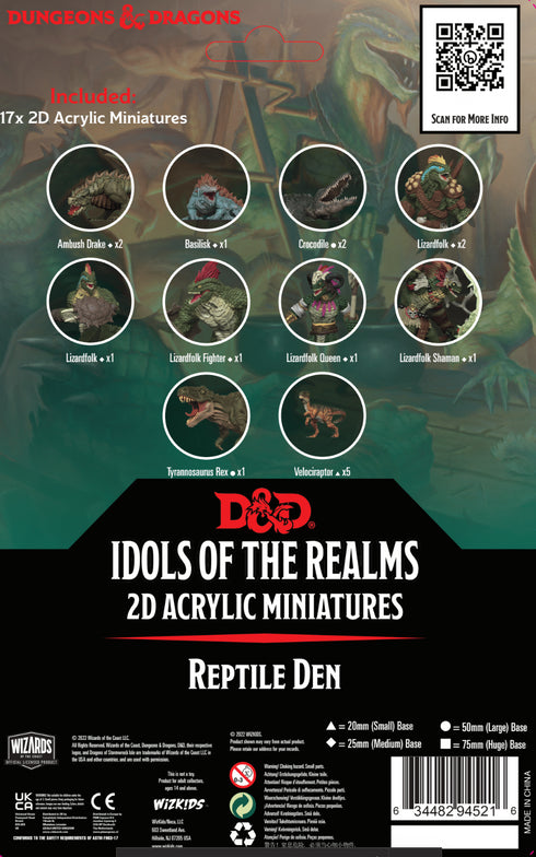 D&D Idols of the Realms Scales & Tails - Reptile Den 2D Set