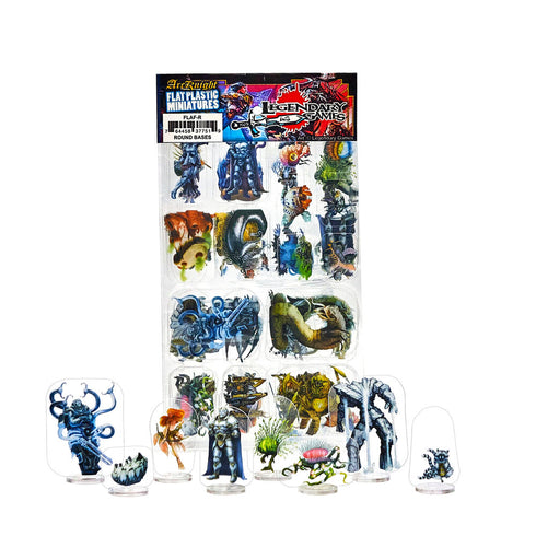 Arcknight Flat Plastic Miniatures - Legendary Games Aethera Field Guide - 62 2D Minis Preorder