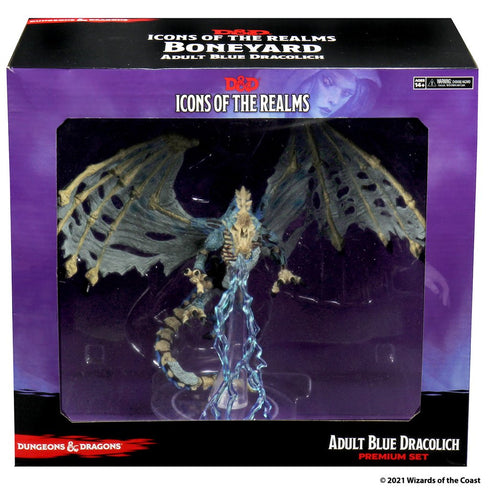 D&D Icons of the Realms Miniatures Boneyard Premium Set Blue Dracolich