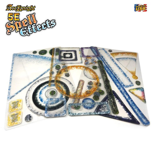 Arcknight Flat Plastic Miniatures - 5E Generic Spell Effects 2.0 (3 pages)