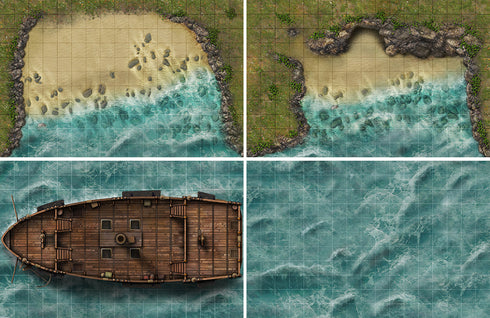 Box of Adventure RPG Maps & Tokens Coast of Dread