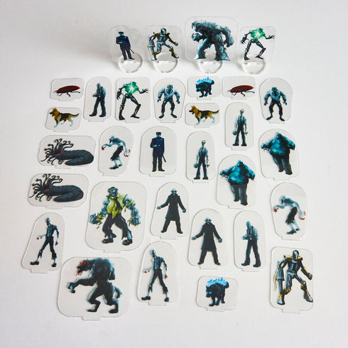 Arcknight Flat Plastic Miniatures - Deadlands Noir Horde Set - 31 2D Minis