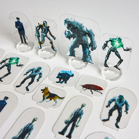 Arcknight Flat Plastic Miniatures - Deadlands Noir Horde Set - 31 2D Minis