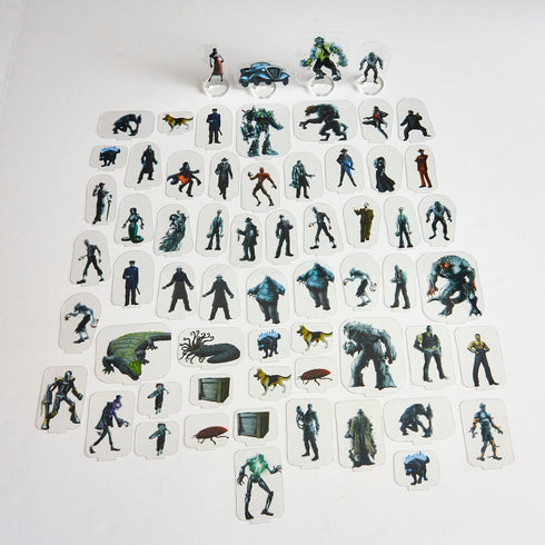 Arcknight Flat Plastic Miniatures - Deadlands Noir Set - 62 2D Minis