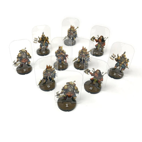 Arcknight Flat Plastic Miniatures - Dwarven Draugr Warband - 10 2D Minis