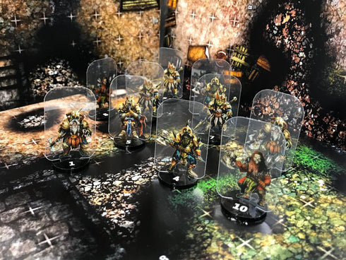 Arcknight Flat Plastic Miniatures - Dwarven Draugr Warband - 10 2D Minis