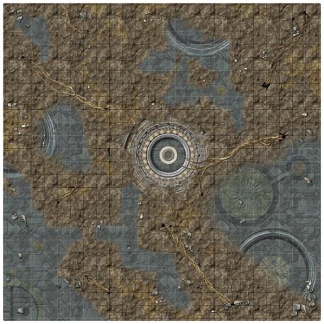Battle Systems Limited Alien Catacombs Gaming Mat 2x2
