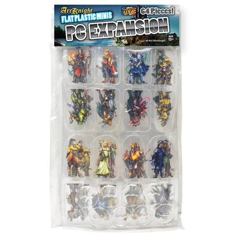 Arcknight Flat Plastic Miniatures - 5E Starter Set - Hardbound Support - Deluxe Edition