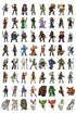 Arcknight Flat Plastic Miniatures - Hero Kids Set - 64 2D Minis