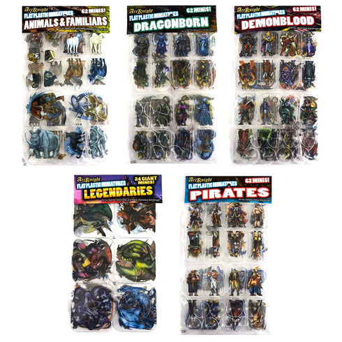 Arcknight Flat Plastic Miniatures - Fantasy Expansion Bundle - 272 2D Minis