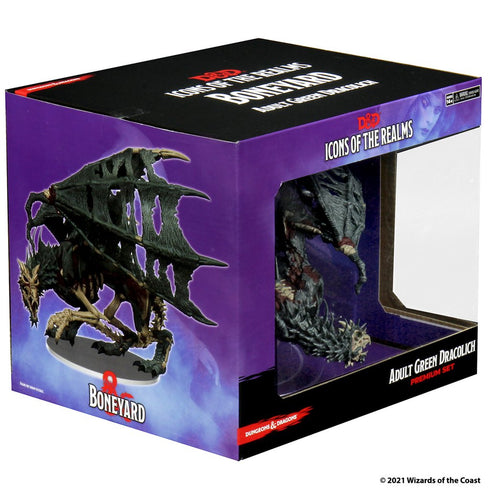 D&D Icons of the Realms Miniatures Boneyard Premium Set Green Dracolich