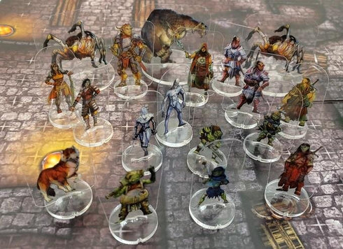 Arcknight Flat Plastic Miniatures - 5E Starter Set - Hardbound Support - Deluxe Edition