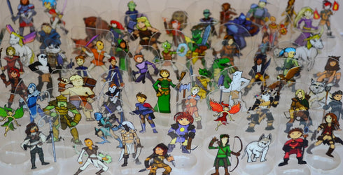 Arcknight Flat Plastic Miniatures - Hero Kids Set - 64 2D Minis