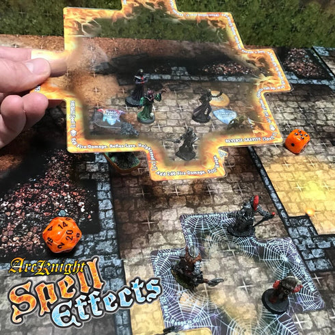 Arcknight Flat Plastic Miniatures - Pathfinder Generic Spell Effects 2.0 (3 pages)