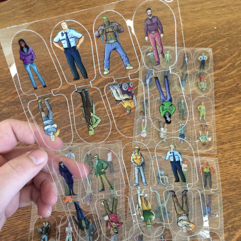 Arcknight Flat Plastic Miniatures - Civilians Set - 56 2D Minis