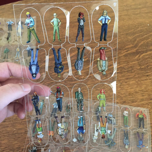 Arcknight Flat Plastic Miniatures - Civilians Set - 56 2D Minis