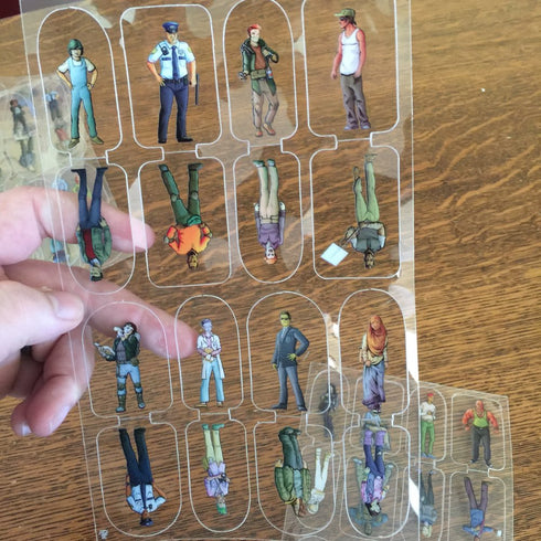 Arcknight Flat Plastic Miniatures - Civilians Set - 56 2D Minis