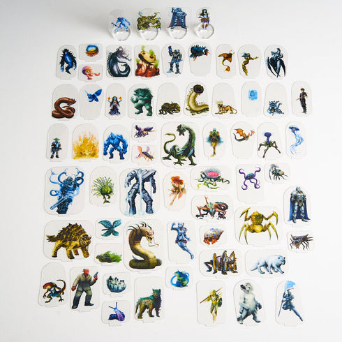 Arcknight Flat Plastic Miniatures - Legendary Games Aethera Field Guide - 62 2D Minis Preorder