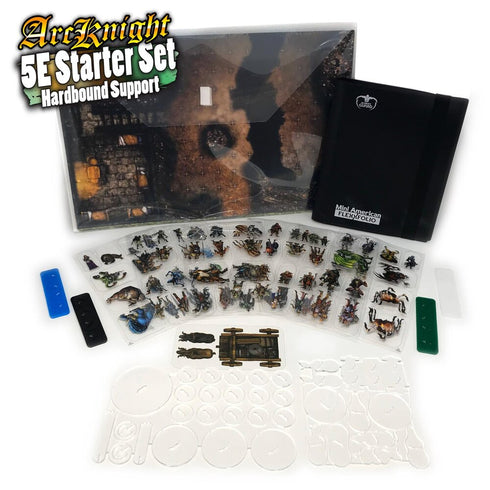 Arcknight Flat Plastic Miniatures - 5E Starter Set - Hardbound Support - Standard Edition