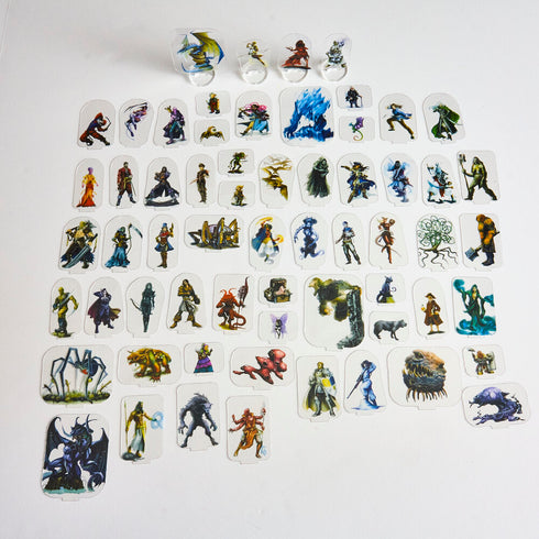 Arcknight Flat Plastic Miniatures - Legendary Games Sampler - 62 2D Minis
