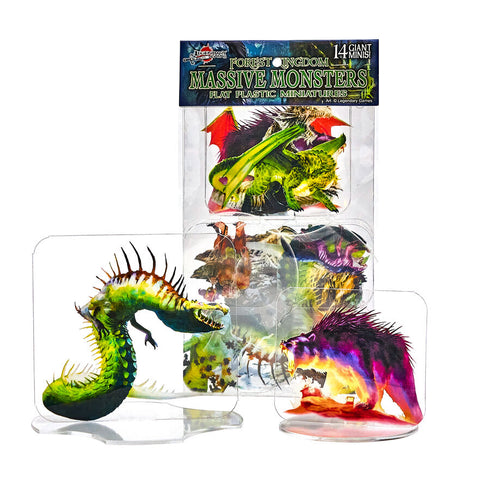 Arcknight Flat Plastic Miniatures - Legendary Games Forest Kingdom Massive Monsters - 14 2D Minis Preorder
