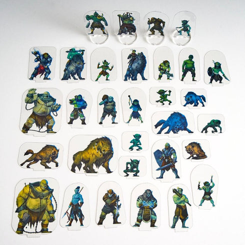 Arcknight Flat Plastic Miniatures - Fantasy Expansion Bundle + Hordes - 458 2D Minis
