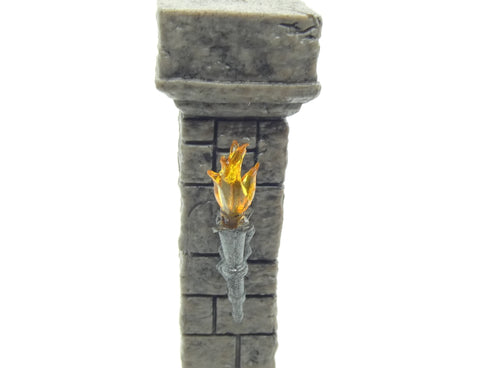 Wizkids 4D: Pools & Pillars - Pillar - with Flags & Torch