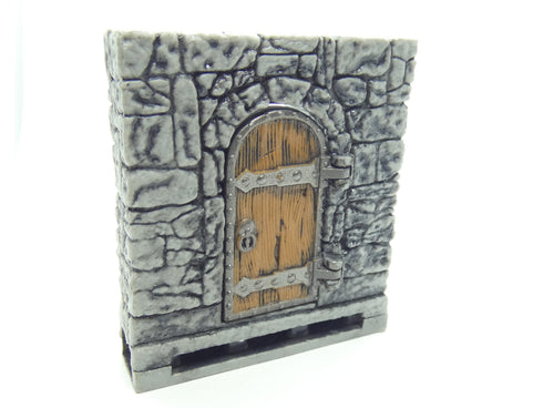 Wizkids 4D WarLock Tiles - Dungeon Full Height Walls set - 2" Exterior Single Door