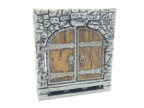 Wizkids 4D WarLock Tiles - Dungeon Full Height Walls set - 2" Exterior Double Doors