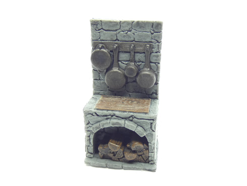 WarLock Tiles Accessory: Kitchen - Kitchen Stove with wood