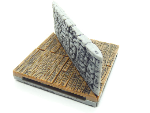 Warlock Tiles - Angles - 2” Stone Interior Inside Angled Half Walls