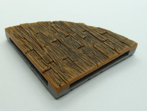 Warlock Tiles - Curves - 2”x 2” Stone/Wood Curved Outside Tile