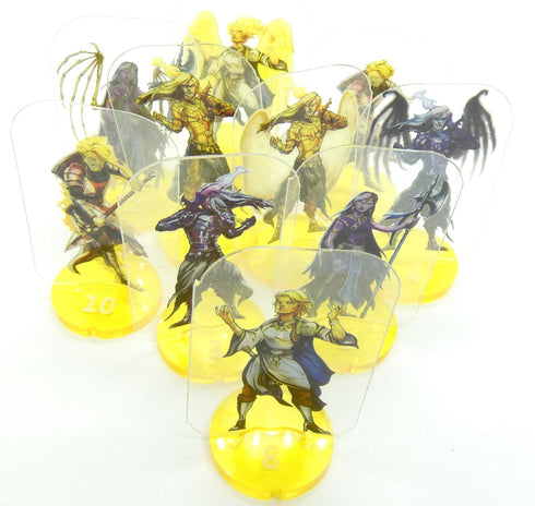 Arcknight Flat Plastic Miniatures - Aasimar Forms of Power Warband - 10 2D Minis