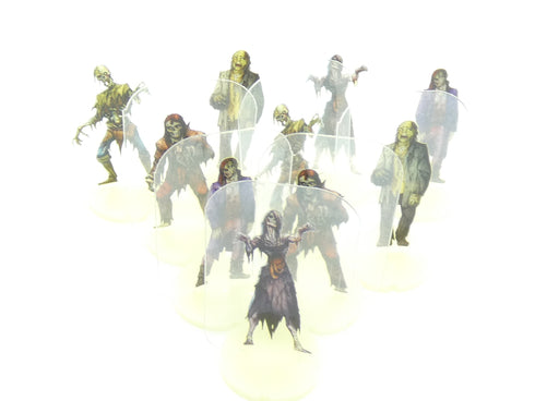 Arcknight Flat Plastic Miniatures - Reanimated Villagers Warband - 10 2D Minis