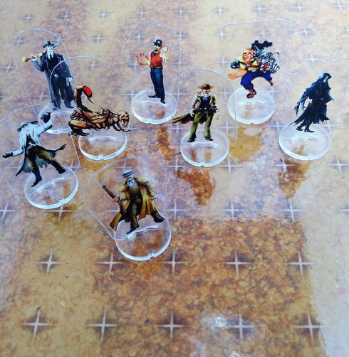 Arcknight Flat Plastic Miniatures - Deadlands Set - 64 2D Minis