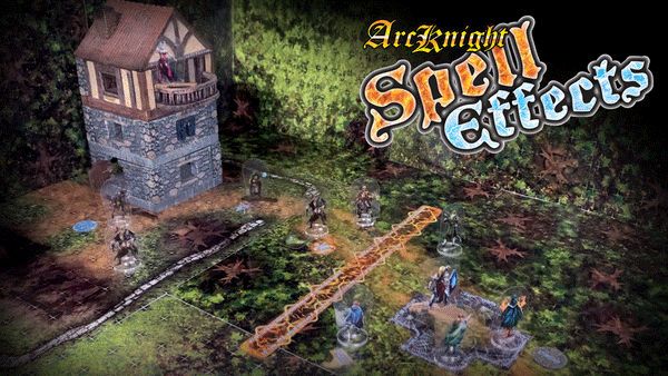 Arcknight Flat Plastic Miniatures - Pathfinder Generic Spell Effects 2.0 (3 pages)