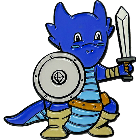 Pin - Buckles the Blue Kobold Fighter - Gallant Goblin