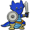 Pin - Buckles the Blue Kobold Fighter - Gallant Goblin