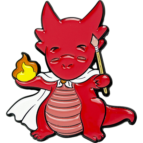 Pin - Rory the Red Kobold Wizard - Gallant Goblin