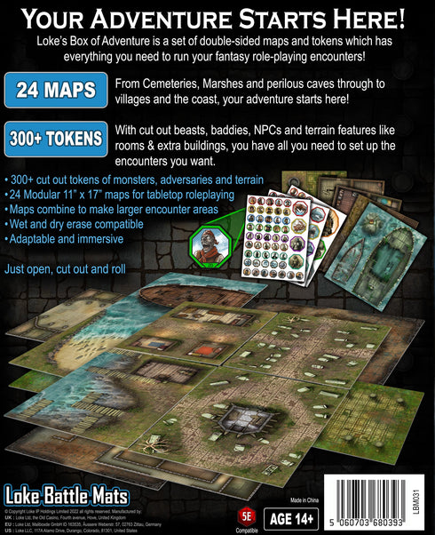 Box of Adventure RPG Maps & Tokens Coast of Dread