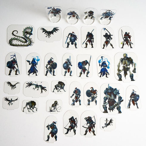 Arcknight Flat Plastic Miniatures - Fantasy Expansion Bundle + Hordes - 458 2D Minis