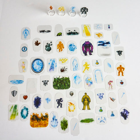 Arcknight Flat Plastic Miniatures - Spell Minis - 62 2D Minis
