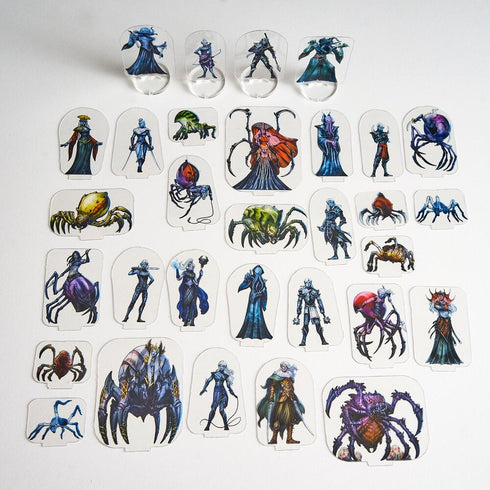 Arcknight Flat Plastic Miniatures - Fantasy Expansion Bundle + Hordes - 458 2D Minis