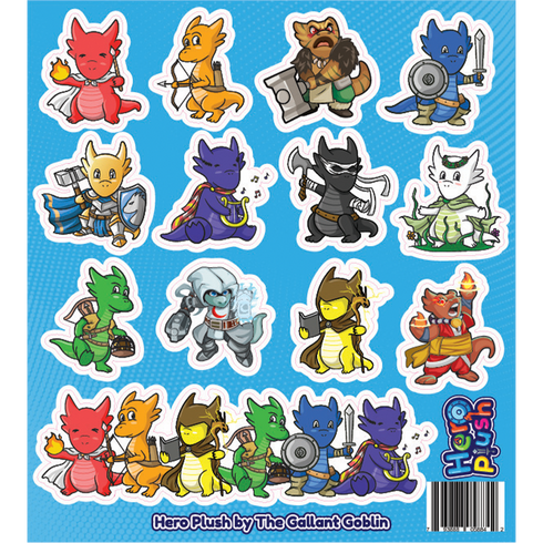 Sticker Sheet - Core Kobold Adventurers - Gallant Goblin